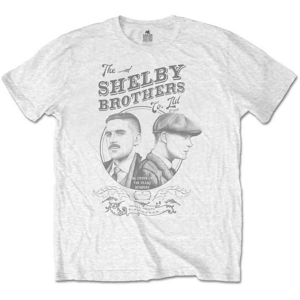 Peaky Blinders - Shelby Brothers Circle Faces Tshirt Homme - Blanc